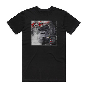 Shaka Ponk The White Pixel Ape Smoking Isolate To Keep In Shape Album Cover T-Shirt Black Shaka Ponk The White Pixel Ape Smoking Isolate To Keep In Shape Album Cover T-Shirt Black