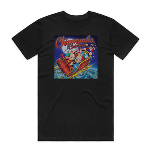The Chipmunks A Chipmunk Christmas Album Cover T-Shirt Black The Chipmunks A Chipmunk Christmas Album Cover T-Shirt Black