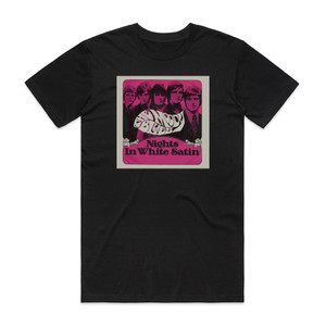 The Moody Blues Nights In White Satin Album Cover T-Shirt Black The Moody Blues Nights In White Satin Album Cover T-Shirt Black