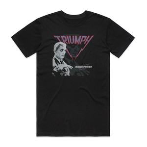 Triumph Magic Power Album Cover T-Shirt Black Triumph Magic Power Album Cover T-Shirt Black
