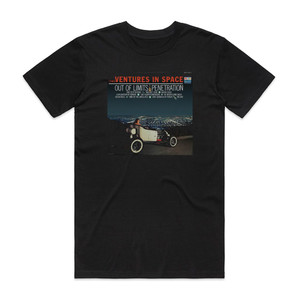 The Ventures The Ventures In Space Album Cover T-Shirt Black The Ventures The Ventures In Space Album Cover T-Shirt Black