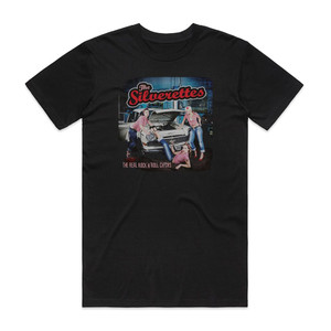 The Silverettes The Real Rocknroll Chicks Album Cover T-Shirt Black