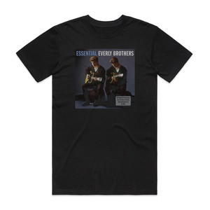 The Everly Brothers Essential Everly Brothers Album Cover T-Shirt Black