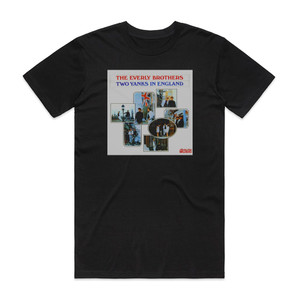 The Everly Brothers Two Yanks In England Album Cover T-Shirt Black The Everly Brothers Two Yanks In England Album Cover T-Shirt Black