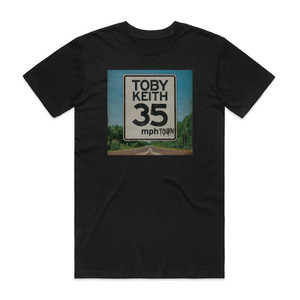 Toby Keith 35 Mph Town Album Cover T-Shirt Black Toby Keith 35 Mph Town Album Cover T-Shirt Black