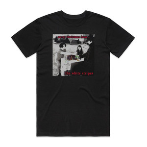 The White Stripes Merry Christmas From The White Stripes Album Cover T-Shirt Black