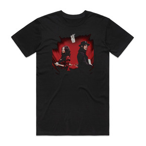 The White Stripes Get Behind Me Satan Album Cover T-Shirt Black The White Stripes Get Behind Me Satan Album Cover T-Shirt Black