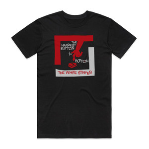 The White Stripes The Hardest Button To Button Album Cover T-Shirt Black The White Stripes The Hardest Button To Button Album Cover T-Shirt Black