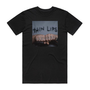 Thin Lips Riff Hard Album Cover T-Shirt Black