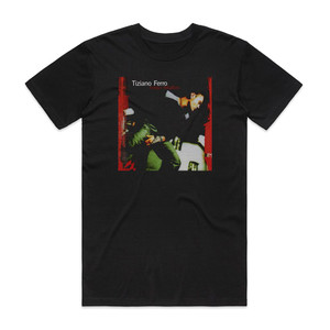 Tiziano Ferro Rosso Relativo Album Cover T-Shirt Black Tiziano Ferro Rosso Relativo Album Cover T-Shirt Black
