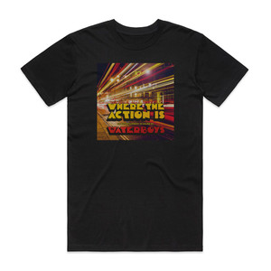 The Waterboys Where The Action Is Album Cover T-Shirt Black The Waterboys Where The Action Is Album Cover T-Shirt Black