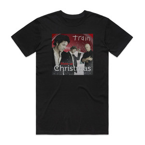Train Shake Up Christmas Album Cover T-Shirt Black