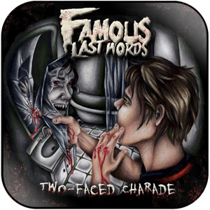 Famous Last Words Two Faced Charade Album Cover T-Shirt Black