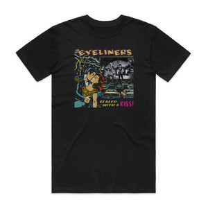 The Eyeliners Sealed With A Kiss Album Cover T-Shirt Black The Eyeliners Sealed With A Kiss Album Cover T-Shirt Black