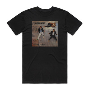 The Police Invisible Sun Album Cover T-Shirt Black The Police Invisible Sun Album Cover T-Shirt Black
