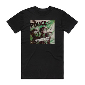 The Police Message In A Bottle 1 Album Cover T-Shirt Black The Police Message In A Bottle 1 Album Cover T-Shirt Black