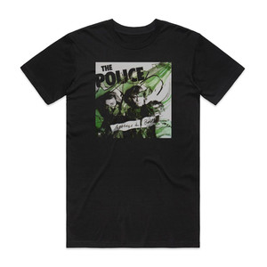 The Police Message In A Bottle Album Cover T-Shirt Black The Police Message In A Bottle Album Cover T-Shirt Black