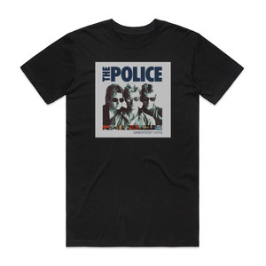 The Police Greatest Hits Album Cover T-Shirt Black The Police Greatest Hits Album Cover T-Shirt Black