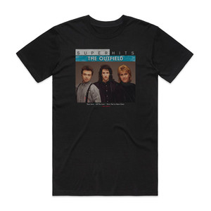 The Outfield Super Hits Album Cover T-Shirt Black The Outfield Super Hits Album Cover T-Shirt Black