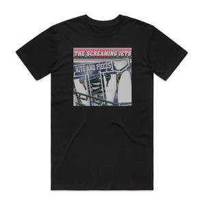 The Screaming Jets Hits And Pieces Album Cover T-Shirt Black