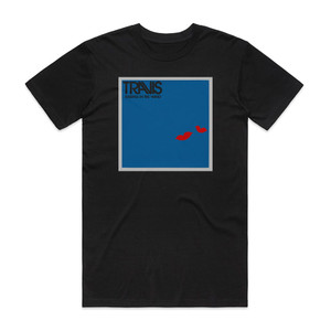 Travis Kissing In The Wind Album Cover T-Shirt Black Travis Kissing In The Wind Album Cover T-Shirt Black