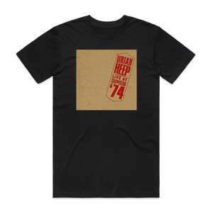 Uriah Heep Live At Shepperton 74 Album Cover T-Shirt Black Uriah Heep Live At Shepperton 74 Album Cover T-Shirt Black