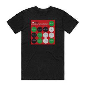 Various Artists Izyx Italo Disco Collection 1 Album Cover T-Shirt Black
