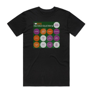 Various Artists Izyx Italo Disco Collection 16 Album Cover T-Shirt Black