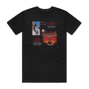 Various Artists Metal Massacre Volumes 8 9 Album Cover T-Shirt Black