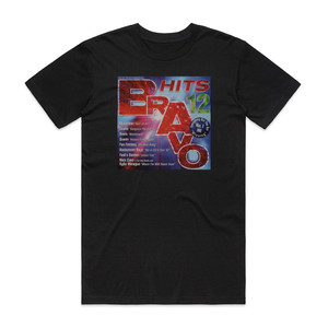 Various Artists Bravo Hits 12 Album Cover T-Shirt Black Various Artists Bravo Hits 12 Album Cover T-Shirt Black