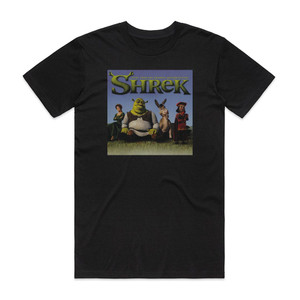Various Artists Shrek 1 Album Cover T-Shirt Black Various Artists Shrek 1 Album Cover T-Shirt Black