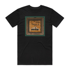 Vic Chesnutt Is The Actor Happy Album Cover T-Shirt Black Vic Chesnutt Is The Actor Happy Album Cover T-Shirt Black