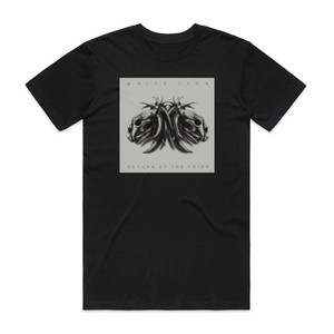 White Lion Return Of The Pride Album Cover T-Shirt Black White Lion Return Of The Pride Album Cover T-Shirt Black
