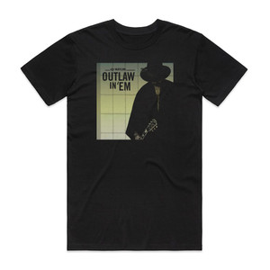 Waylon Outlaw In Em Album Cover T-Shirt Black Waylon Outlaw In Em Album Cover T-Shirt Black