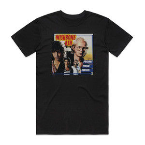 Wishbone Ash Front Page News Album Cover T-Shirt Black Wishbone Ash Front Page News Album Cover T-Shirt Black