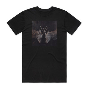 White Moth Black Butterfly Atone Album Cover T-Shirt Black White Moth Black Butterfly Atone Album Cover T-Shirt Black