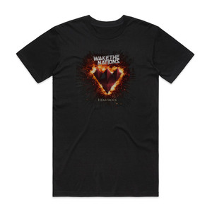 Wake the Nations Heartrock Album Cover T-Shirt Black Wake the Nations Heartrock Album Cover T-Shirt Black