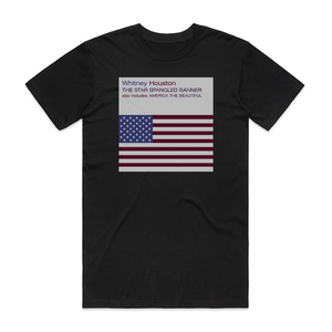 Whitney Houston The Star Spangled Banner Album Cover T-Shirt Black