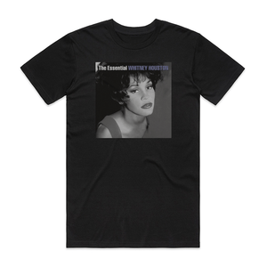 Whitney Houston The Essential Whitney Houston 2 Album Cover T-Shirt Black Whitney Houston The Essential Whitney Houston 2 Album Cover T-Shirt Black