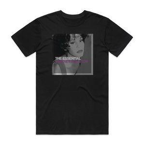 Whitney Houston The Essential Whitney Houston 1 Album Cover T-Shirt Black Whitney Houston The Essential Whitney Houston 1 Album Cover T-Shirt Black