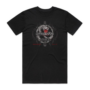 Whitesnake Live In 1984 Back To The Bone Album Cover T-Shirt Black Whitesnake Live In 1984 Back To The Bone Album Cover T-Shirt Black