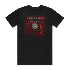 Whitesnake Made In Japan 1 Album Cover T-Shirt Black Whitesnake Made In Japan 1 Album Cover T-Shirt Black
