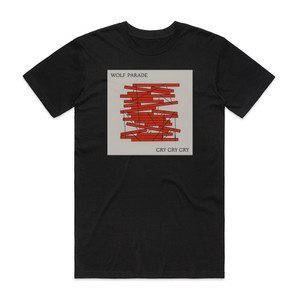 Wolf Parade Cry Cry Cry Album Cover T-Shirt Black Wolf Parade Cry Cry Cry Album Cover T-Shirt Black
