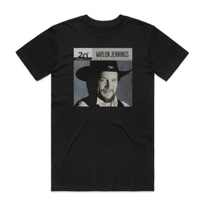Waylon Jennings 20Th Century Masters The Millennium Collection The Best Of W Album Cover T-Shirt Black Waylon Jennings 20Th Century Masters The Millennium Collection The Best Of W Album Cover T-Shirt Black