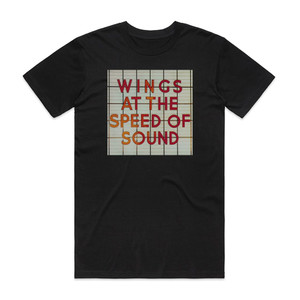 Wings Wings At The Speed Of Sound Album Cover T-Shirt Black Wings Wings At The Speed Of Sound Album Cover T-Shirt Black