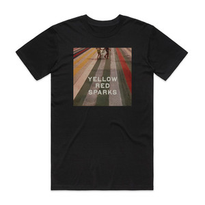 Yellow Red Sparks Yellow Red Sparks Album Cover T-Shirt Black Yellow Red Sparks Yellow Red Sparks Album Cover T-Shirt Black