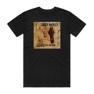 Ziggy Marley Love Is My Religion Album Cover T-Shirt Black Ziggy Marley Love Is My Religion Album Cover T-Shirt Black