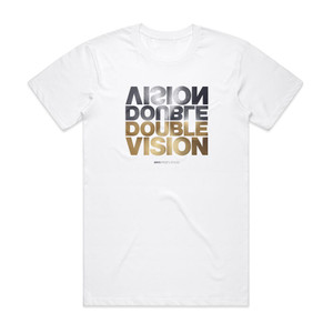3OH3 Double Vision Album Cover T-Shirt White 3OH3 Double Vision Album Cover T-Shirt White