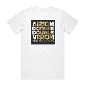 3OH3 Double Vision 1 Album Cover T-Shirt White 3OH3 Double Vision 1 Album Cover T-Shirt White