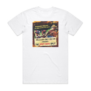156 Silence The Spicy Boys Split Album Cover T-Shirt White 156 Silence The Spicy Boys Split Album Cover T-Shirt White